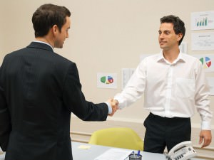 Two men shaking hands