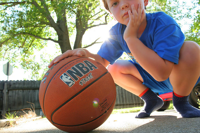 Boy with basketball